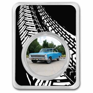 9Fine Mint Chevrolet Nova SS 1 oz kolorizované stříbro