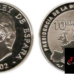 Mince :-2002 10 Euro - Juan Carlos I Španělské předsednictví