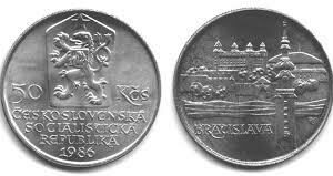 Mince :Stříbrná mince 50 Kčs Bratislava 1986