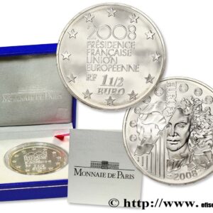 Monnaie de Paris FRANCIE Belle Épreuve 1 Euro 1/2 L'EUROPA - PRESIDENCE FRANCAISE DE L'UNION EUROPEENNE 2008