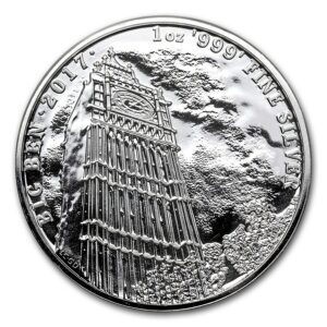 Royal Mint Mince- 2017 Velká Británie 1 oz  památky Británie