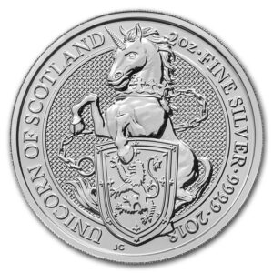 Royal Mint Mince 2018  Velká Británie 2 oz  královna kůň