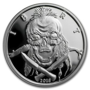 Silver Shield Mince - 1 oz Stříbro  - západní lebky (indická statečná)