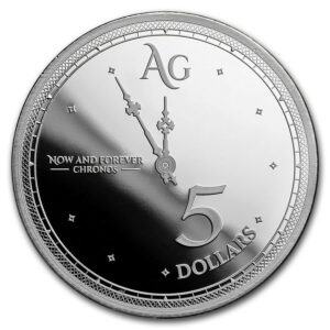 Silvertowne Chronos (Prooflike) 2019 Tokelau 1 oz stříbra $ 5