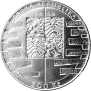 Stříbrná mince 200 Kč Vstup do schengenského prostoru 2008 Standard