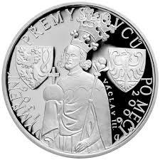 Stříbrná mince 200 Kč Vymření Přemyslovců po meči 700. výročí 2006 Proof