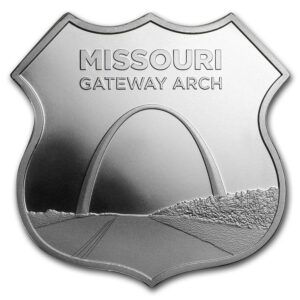 Sunshine Minting Ikony  Route 66 (Missouri Gateway Arch) 1 Oz