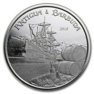 Mince - 1 oz Stříbrná mince 2018 Antigua a Barbuda Rum Runner BU