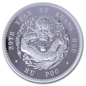 Private Mint 2019 Čína  Chihli Dragon Restrike 1 Oz