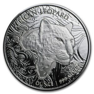 Silver Shield 2019 Ghanská republika  5 Cedi Africký Leopard 1 Oz