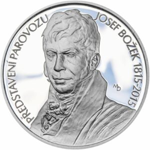 Česká mincovna Mince 200 Kč Josef Božek představil parovůz 2015 Proof