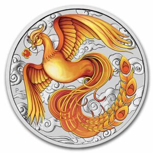 Perth Mint Mince Phoenix Red & Gold Colorized BU 1 oz