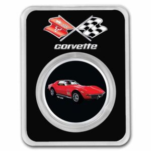 UNITED STATES MINT Mince Corvette (1969) barevná TEP 1 oz