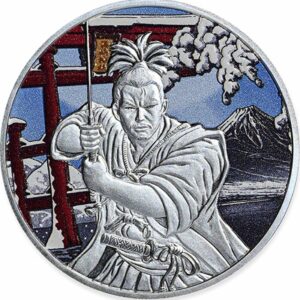 China mint Stříbrná mince Ancient Warriors – Samurai 1 Oz 2022 Fiji Colorized