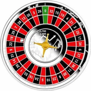 Swissmint Stříbrná mince Roulette (Ruleta)1 oz 1000 franků Kamerun 2022