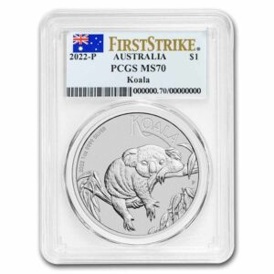 Perth Mint Stříbrná mince Koala MS-70 PCGS (FirstStrike® 1 Oz 2022 Austrálie