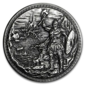 Private Mint Stříbrná mince Ultra High Relief Round - Dragon vs Vikings 5 Oz