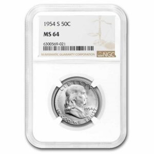 UNITED STATES MINT 1954-S Franklin Half Dollar MS-64 NGC