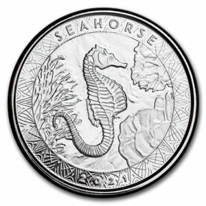 Scottsdale Mint Stříbrná mince Seahorse Mořský koník 1 Oz Samoa 2021 BU