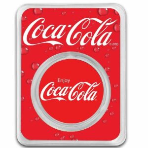 9Fine Mint COCA COLA® 1 OZ Stříbrná barevná mince  TEP