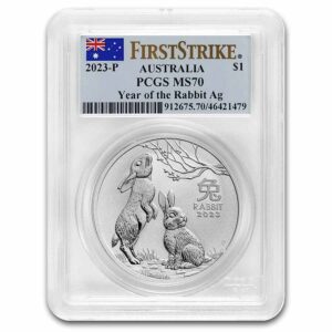 Perth Mint Lunar Rabbit MS-70 PCGS (FS