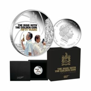 Perth Mint JAMES BOND MAN SE ZLATOU ZBRANÍ 50. výročí 007 Agent 1 Oz Tuvalu 2024