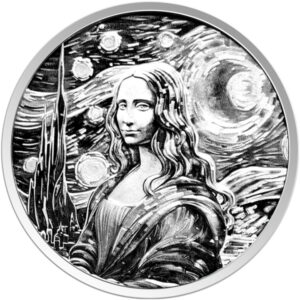 Mona Lisa Van Gogh 1 Oz Proof 2024 Fidži