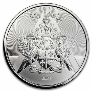 Scottsdale Mint Svatá Lucie 1 oz Stříbrný erb BU 2024