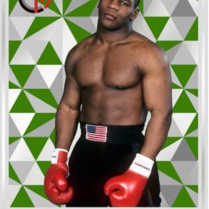 2023 3 gramy Legendární série Cookových ostrovů – stříbrná fóliová mincovní karta Mike Tyson Green Colorway 999 (NGC Prooflike 10)