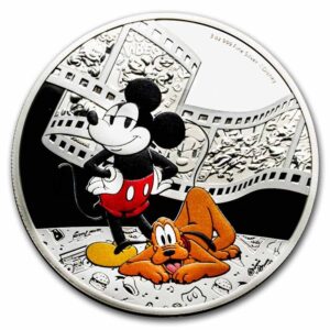 New Zealand Mint Disney's Mickey Mouse & Pluto 3 Oz 10 $ Niue 2023