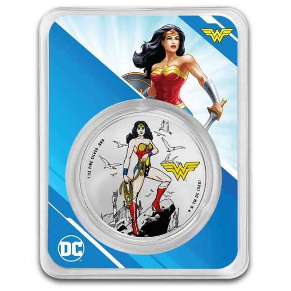 9Fine Mint 2024 Samoa 1 oz stříbrná DC Comics Wonder Woman barevná  TEP