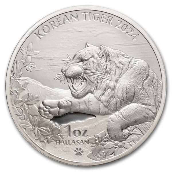 KOMSCO 2024 Jižní Korea 1 oz Stříbro Tiger BU