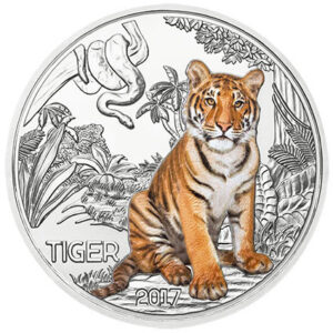 Münze Österreich 3 eurová mince „Tiger“ 2017