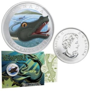 Royal Canadian Mint 2011 25c Kanadská mýtická stvoření: Memphre – barevná mince