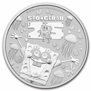 The Perth Mint Australia 2024 1 oz Stříbro  SpongeBob SquarePants 25. výročí $1 BU