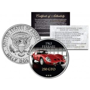 U.S. Mint 963 FERRARI 250 GTO – nejdražší auta prodaná v aukci –JFK Half Dollar