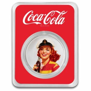 9Fine Mint Coca-Cola® 1 oz Silver Colorized koupající krásky: zrzka TEP