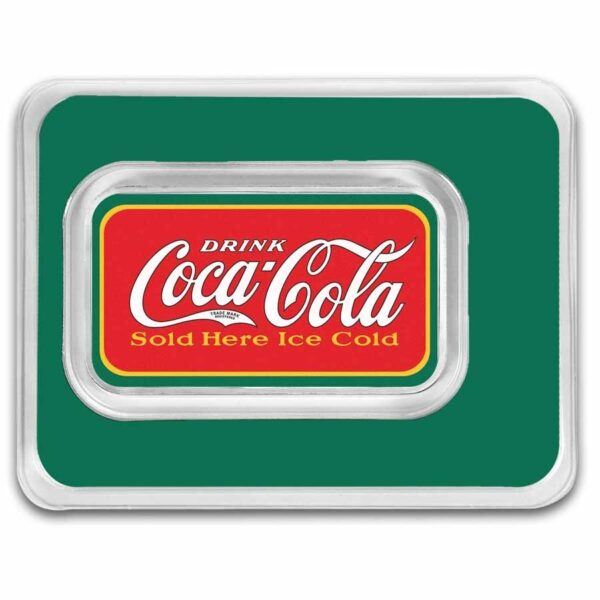 9Fine Mint Coca-Cola® Vintage 1 oz Colorized slitek v TEP