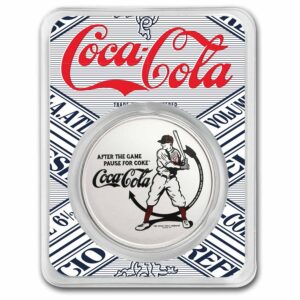 9Fine Mint Coca-Cola® Vintage Batter Up 1 oz Colorized v TEP