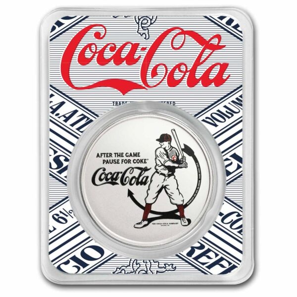 9Fine Mint Coca-Cola® Vintage Batter Up 1 oz Colorized v TEP