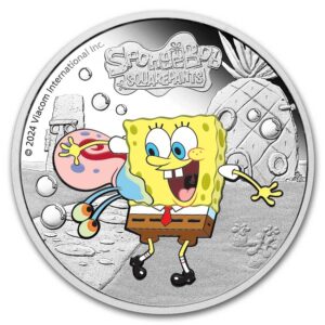 Perth Mint SpongeBob SquarePants & Gary Colorized 1 Oz Tuvalu