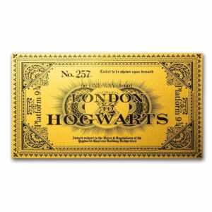 Private Mint 2024 Samoa 1/2 gram Gold Hogwarts Express Ticket